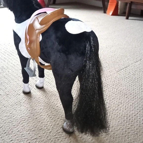 Palomino Riding Poseable Horse & Saddle Fit American girl My Life & 18" Dolls - Picture 6 of 7